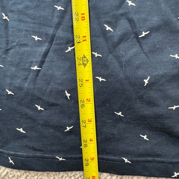 Denim & Flower Navy T-Shirt with Bird Print Men’s XL - Picture 4 of 5